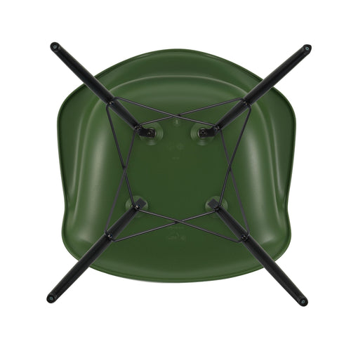 Cadeira de Braços Plástica Eames DAW / Base Ácer Preto